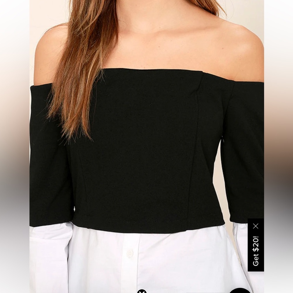 Perfect condition! Elegant Black and White Top - Picture 4 of 16